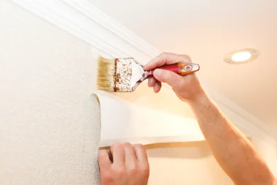 Pose de papier peint à Trouillas — revêtements muraux et toiles de verre